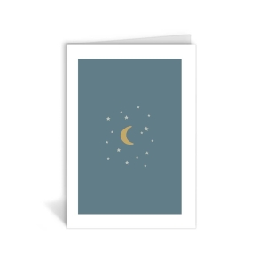 Klappkarte – Mond und Sterne Klappkarte – Mond und Sterne