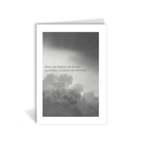 Klappkarte – Wenn die Wolken ... Klappkarte – Wenn die Wolken ...