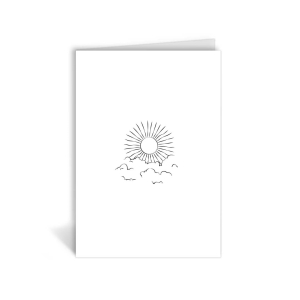 Klappkarte – Sonne mit Wolken Klappkarte – Sonne mit Wolken