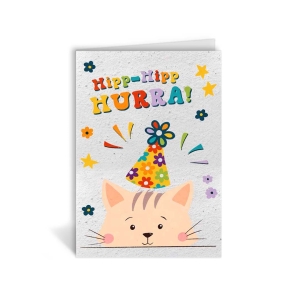 Hipp-Hipp Hurra - Grußkarte aus Samenpapier Hipp-Hipp Hurra - Grußkarte aus Samenpapier