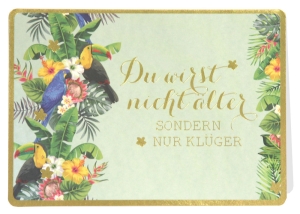 Klappkarte mit Veredelung – Du wirst nicht älter sondern nur klüger