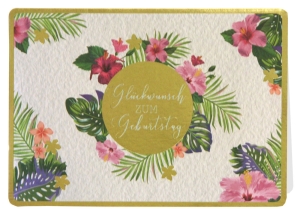 Klappkarte mit Veredelung – Glückwunsch zum Geburtstag