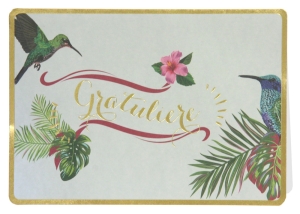 Klappkarte mit Veredelung – Gratuliere