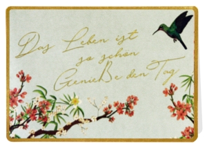 Klappkarte mit Veredelung – Das Leben ist so schön. Genieße den Tag