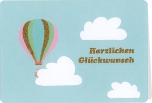 Klappkarte mit Veredelung – Herzlichen Glückwunsch