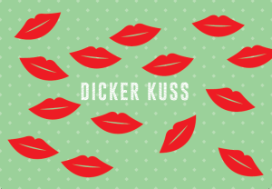 Klappkarte mit Veredelung – Dicker Kuss