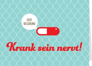 Klappkarte mit Veredelung – Gute Besserung