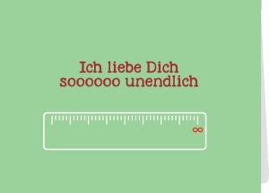 Klappkarte mit Veredelung – Ich lieb Dich soooo unendlich