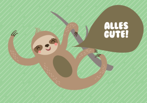 Klappkarte mit Veredelung – Alles Gute