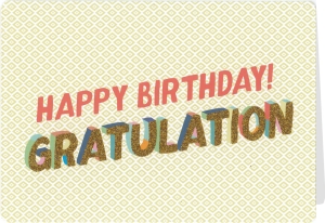 Klappkarte mit Veredelung – Happy Birthday – Gratulation