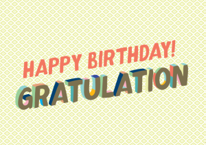 Klappkarte mit Veredelung – Happy Birthday – Gratulation