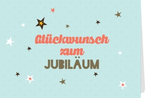 Klappkarte mit Veredelung – Glückwunsch zum Jubiläum