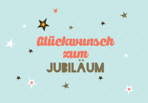 Klappkarte mit Veredelung – Glückwunsch zum Jubiläum