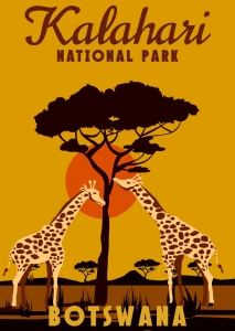 Postkarte – Kalahari Nationalpark Botswana