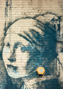 Postkarte – Banksy, Mädchen mit den Perlenohrringen, England