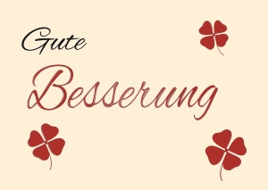 Postkarte mit Veredelung – Gute Besserung
