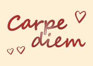 Postkarte mit Veredelung – Carpe diem