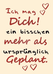 Postcard –Ich mag dich