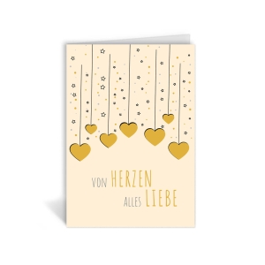 Klappkarte mit Veredelung