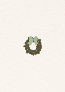Postkarte - Weihnachtskranz