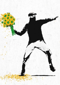 Streetart - Flower thrower
