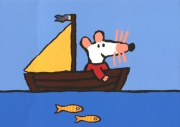 Molly im Segelboot